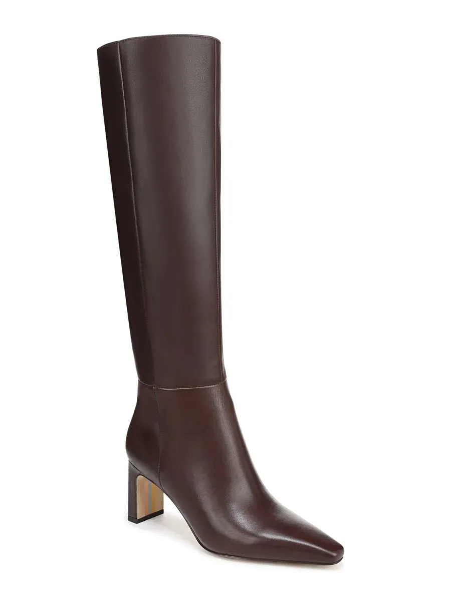 Сапоги Sylvia Extra Wide Calf Zip Tall с высоким голенищем, с блок-каблуком Sam Edelman, Spiced