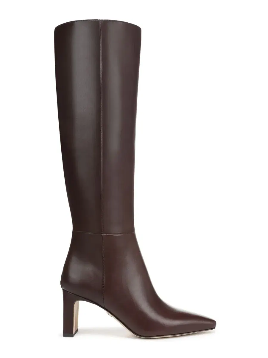 Сапоги Sylvia Extra Wide Calf Zip Tall с высоким голенищем, с блок-каблуком Sam Edelman, Spiced — изображение 2 из 5