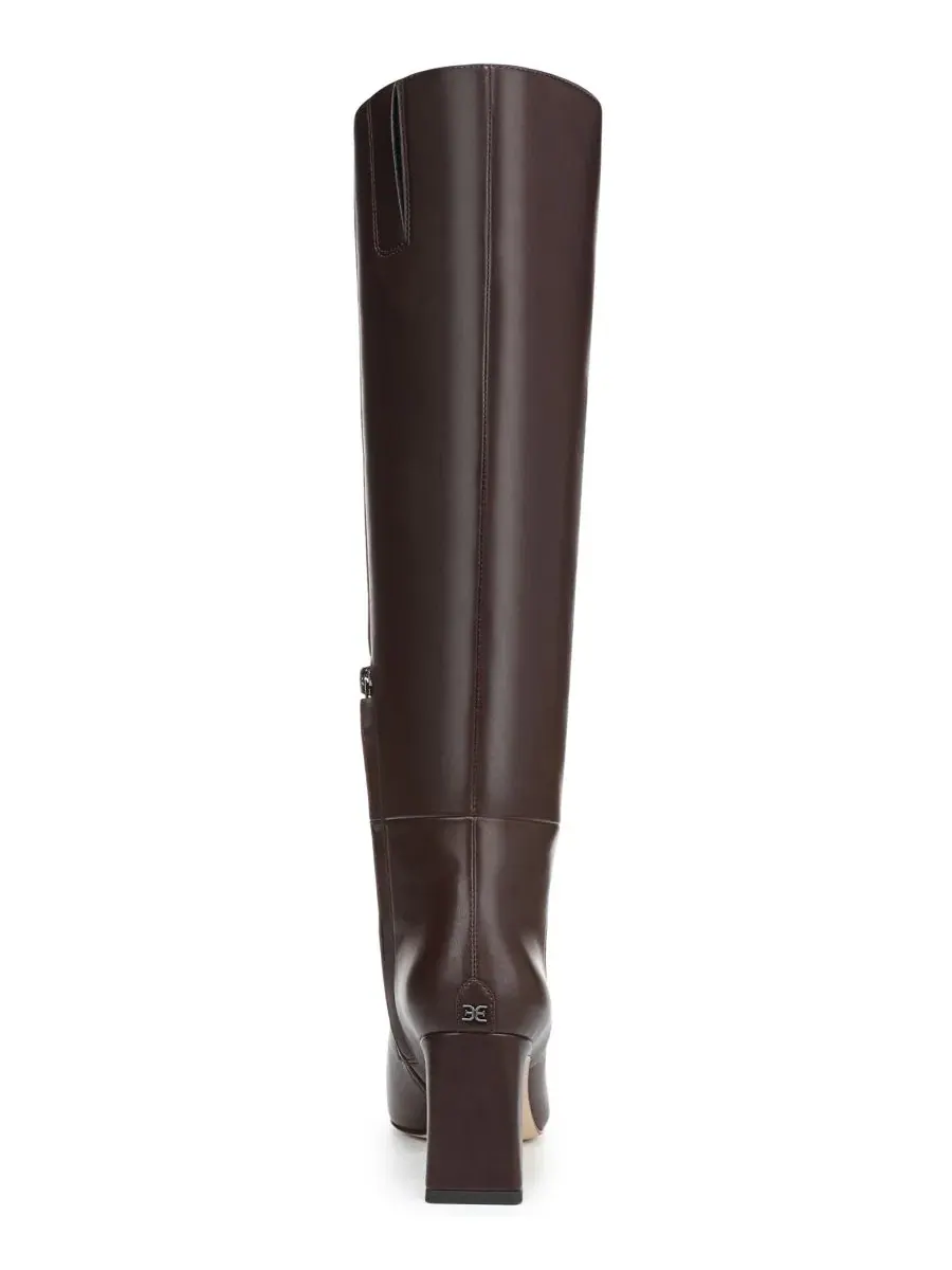 Сапоги Sylvia Extra Wide Calf Zip Tall с высоким голенищем, с блок-каблуком Sam Edelman, Spiced — изображение 3 из 5
