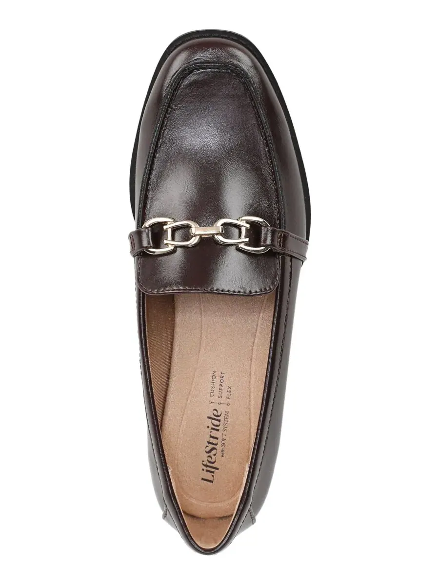 Лоферы женские с квадратным носком Francine Bit Slip-On LifeStride — изображение 4 из 5, шоколад
