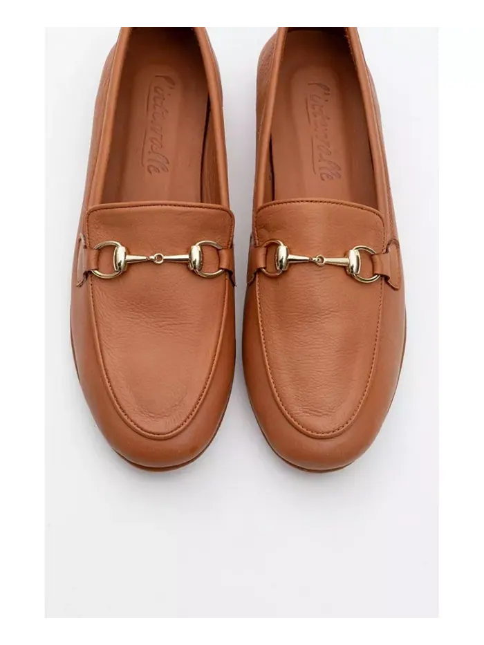 Кожаные лоферы Rory с цепочкой Forever & Always Shoes — изображение 2 из 5, оранжевый