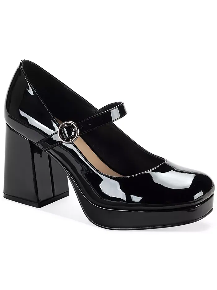 Женские туфли-лодочки Vaneciaa Mary Jane Square Toe Wild Pair — черный