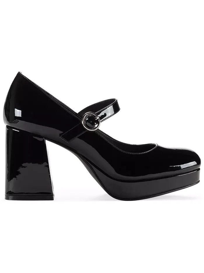 Женские туфли-лодочки Vaneciaa Mary Jane Square Toe Wild Pair — изображение 2 из 5, черный