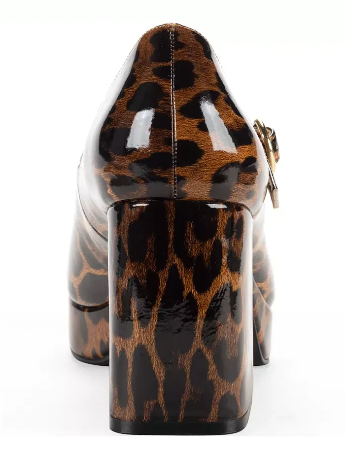 Женские туфли-лодочки Vaneciaa Mary Jane Square Toe Wild Pair — изображение 3 из 5, леопардовый