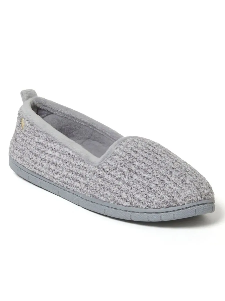 Женские тапочки закрытые из махрового букле с эффектом memory foam, модель Rachel Marled Dearfoams