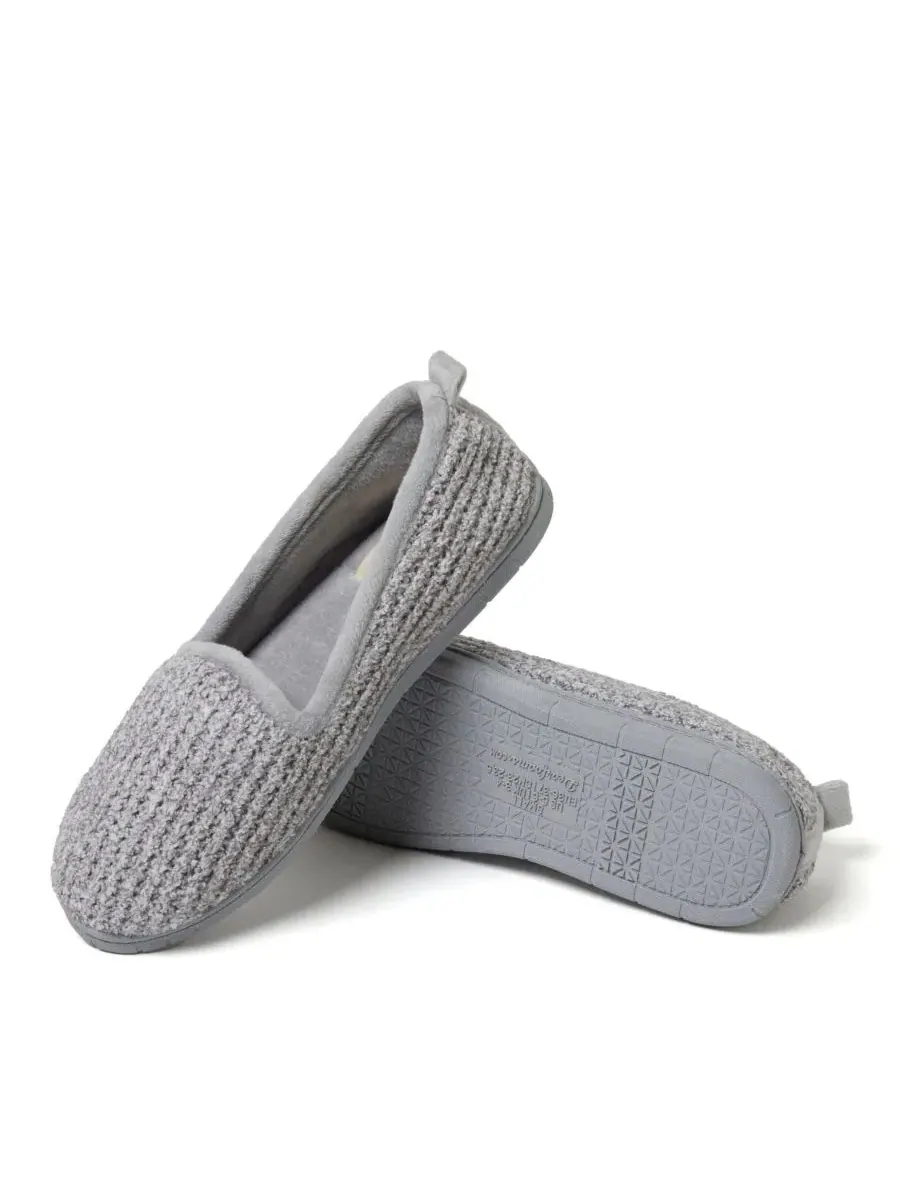 Женские тапочки закрытые из махрового букле с эффектом memory foam, модель Rachel Marled Dearfoams — изображение 9 из 12