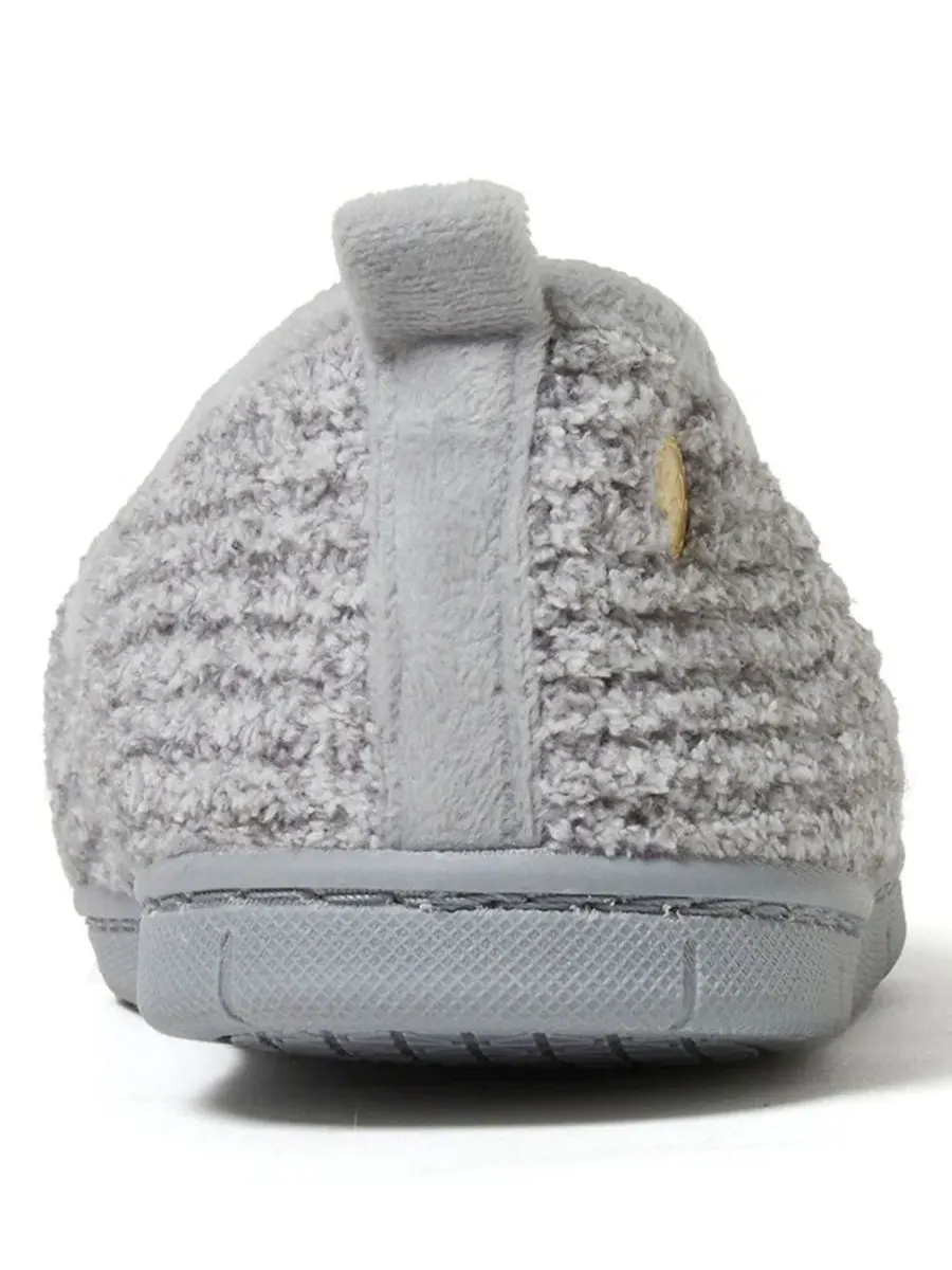 Женские тапочки закрытые из махрового букле с эффектом memory foam, модель Rachel Marled Dearfoams — изображение 10 из 12