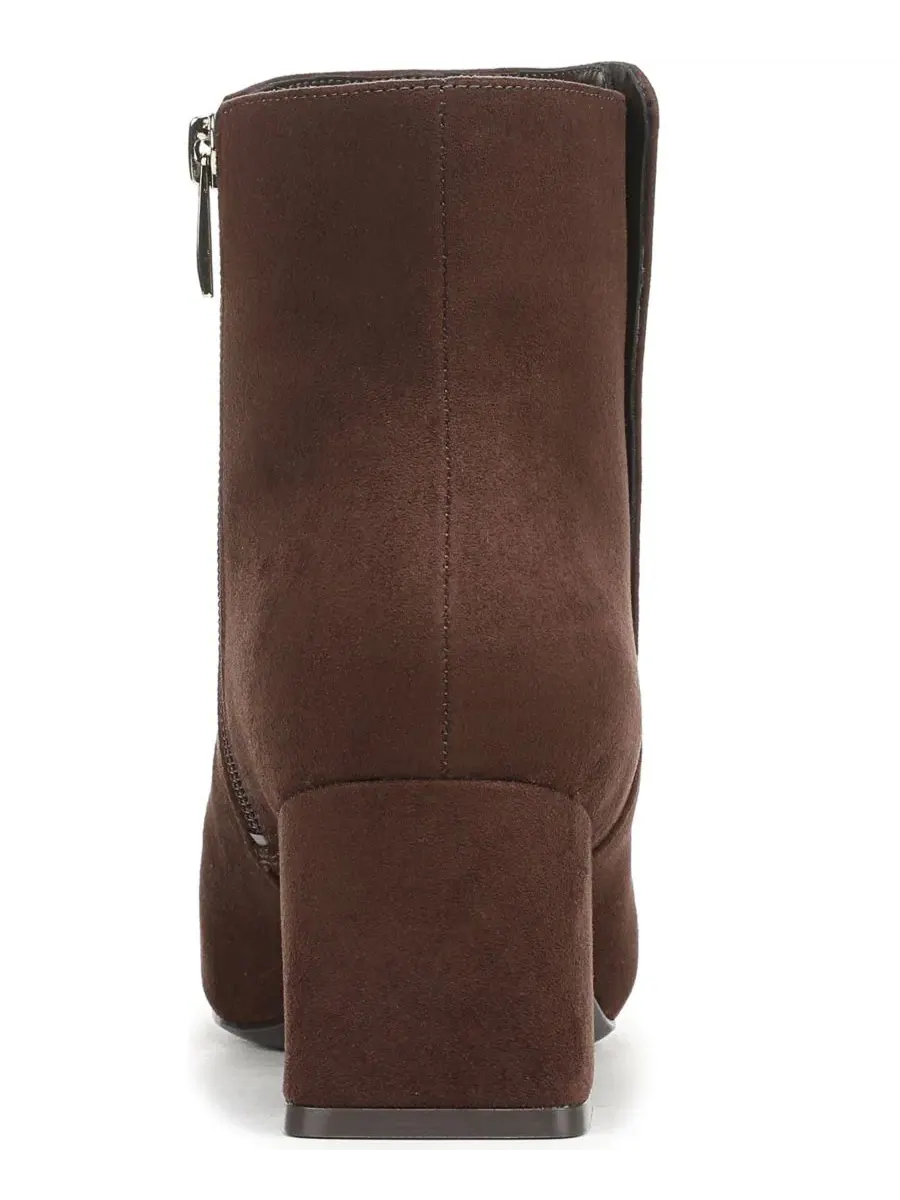 Женские сапоги на каблуке с молнией Delaney Zipper Short Boots Naturalizer — изображение 3 из 5, коричневый