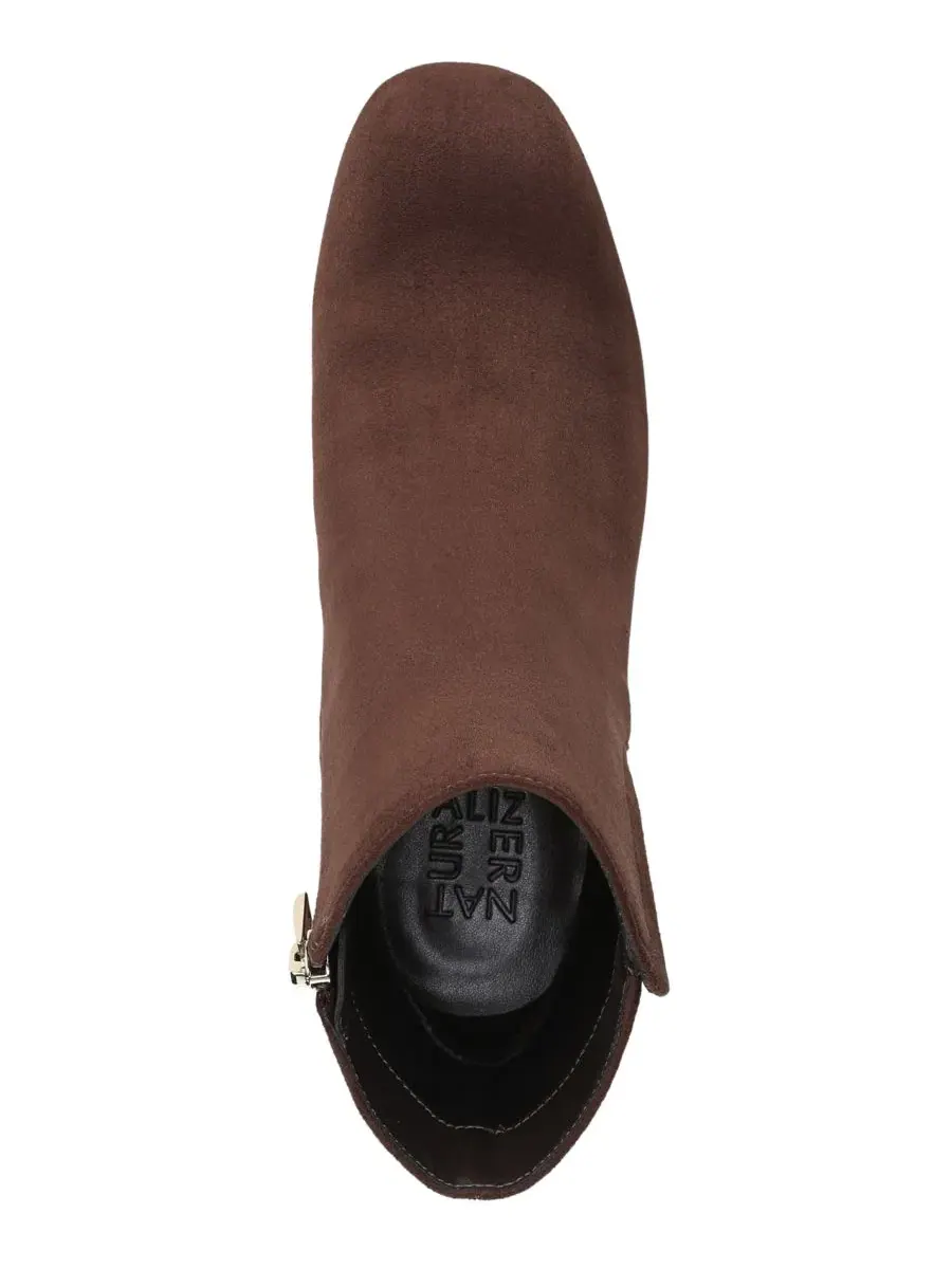 Женские сапоги на каблуке с молнией Delaney Zipper Short Boots Naturalizer — изображение 4 из 5, коричневый