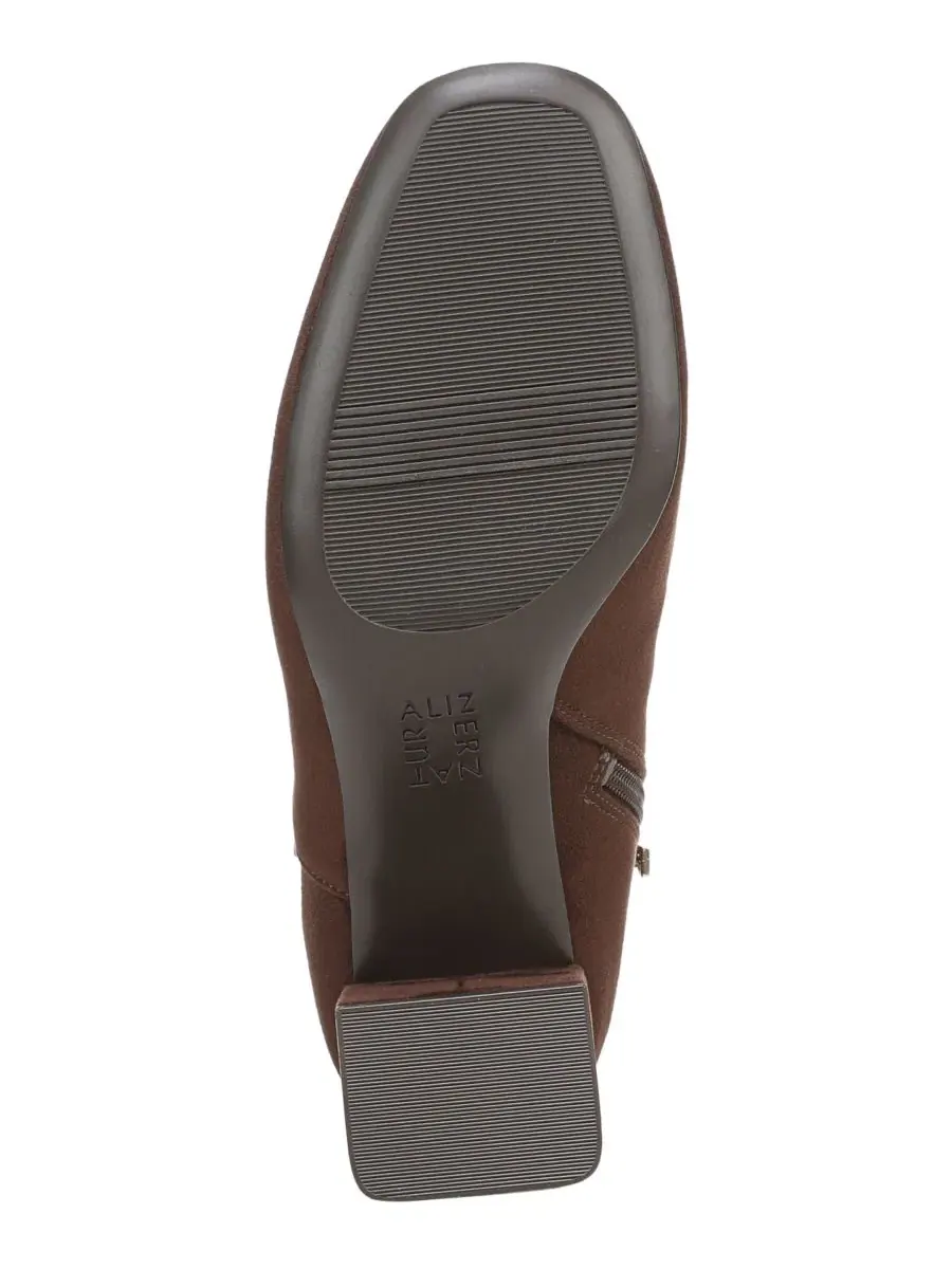 Женские сапоги на каблуке с молнией Delaney Zipper Short Boots Naturalizer — изображение 5 из 5, коричневый