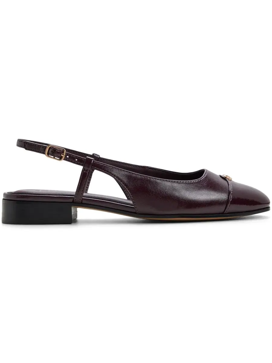 Балетки с квадратным носком и регулируемым ремешком, модель Maree Slingback ALDO — изображение 2 из 5, бордовый