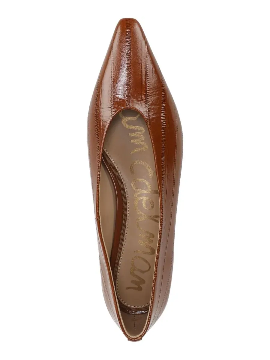 Балетки с острым мысом Emory Pointed Toe Sam Edelman — изображение 4 из 5, коньячный