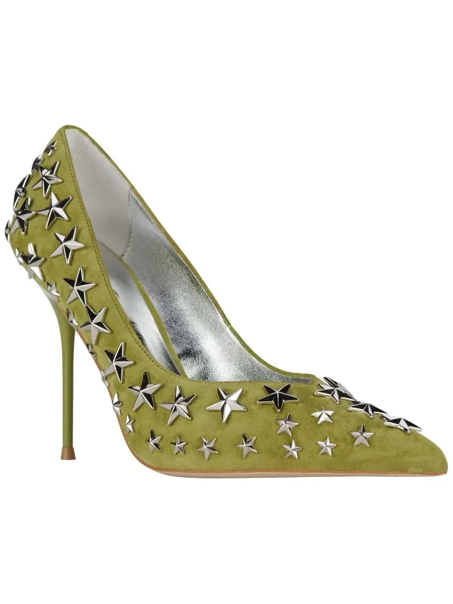 Туфли-лодочки на каблуке с шипами Star-Studded Slip-On Jeffrey Campbell