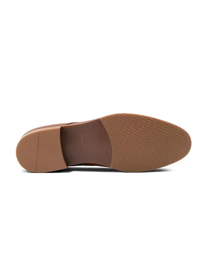 Мужские кожаные туфли Damon Dress Casual на шнуровке с круглым мысом Blake McKay — изображение 3 из 3, коричневый