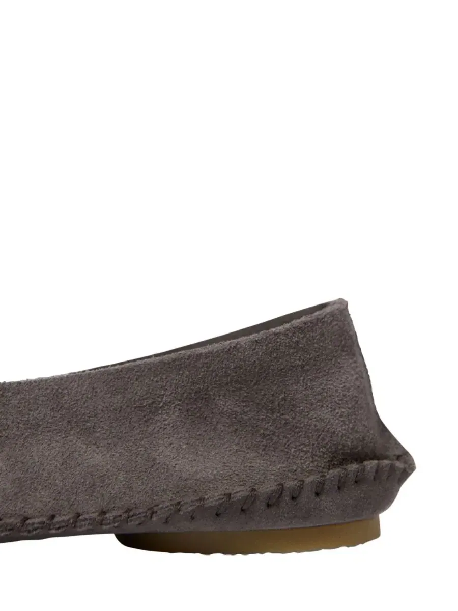 Женские туфли с декоративной строчкой, модель Stitching Detail Split Leather MANGO — изображение 4 из 7, серый