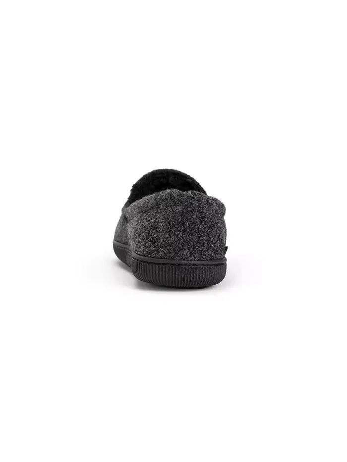 Мужские мокасины-тапочки из искусственной шерсти MUK LUKS — изображение 4 из 6, черный