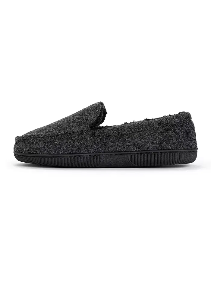 Мужские мокасины-тапочки из искусственной шерсти MUK LUKS — изображение 5 из 6, черный
