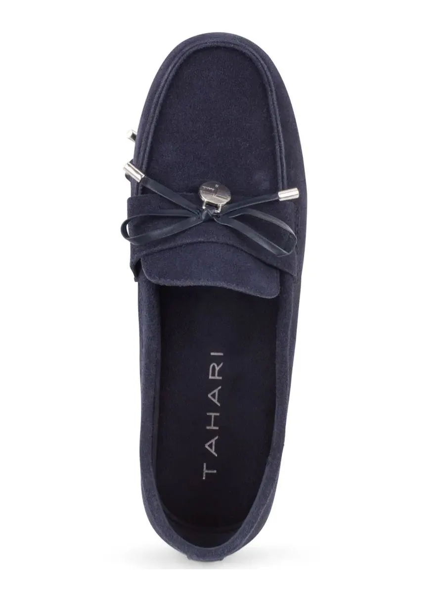 Лоферы-слипоны Bergdorf из замши Tahari — изображение 4 из 6, темно-синий