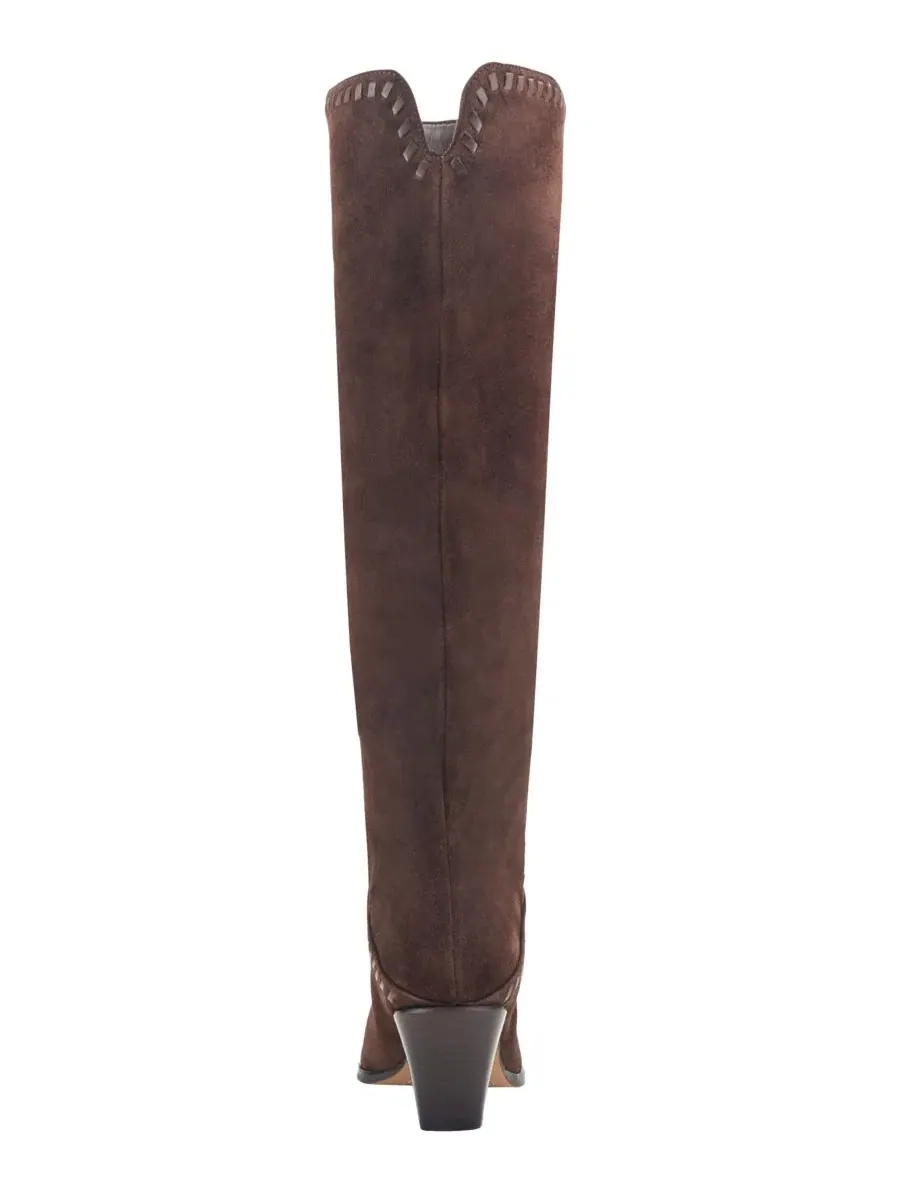 Ботинки женские на высоком каблуке Tayla Suede Whipstitch Tall Block Heel Marc Fisher LTD — изображение 3 из 5