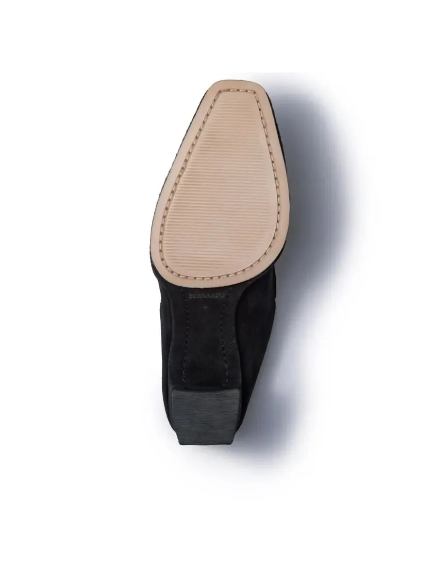 Женские замшевые мюли на каблуке Brynn Heeled Mule Bernardo Footwear — изображение 4 из 4, черный