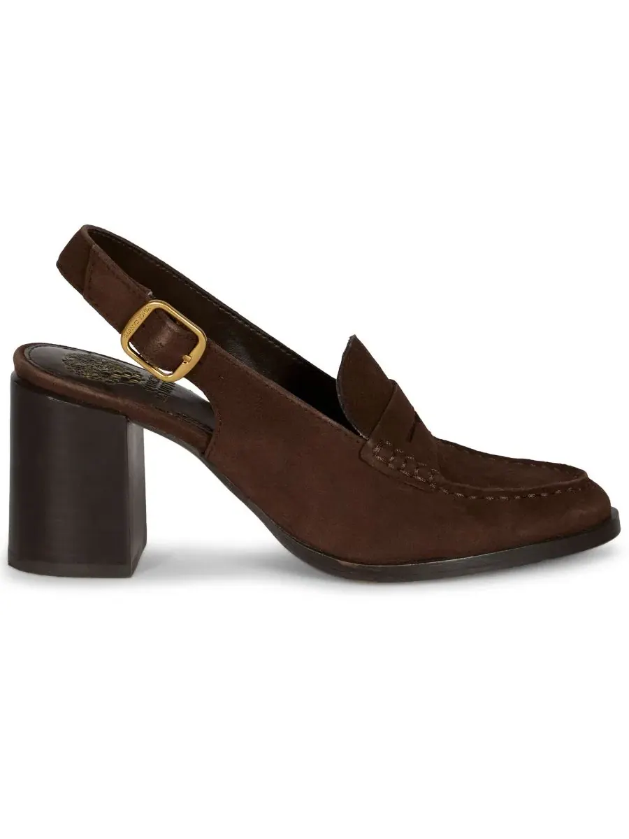 Туфли-лодочки с ремешком Grinie Slingback Loafer Pumps Vince Camuto, Brownie Suede — изображение 2 из 5