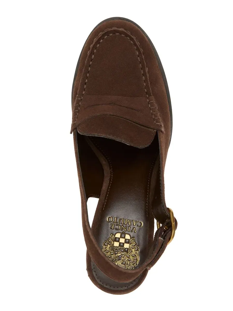 Туфли-лодочки с ремешком Grinie Slingback Loafer Pumps Vince Camuto, Brownie Suede — изображение 4 из 5