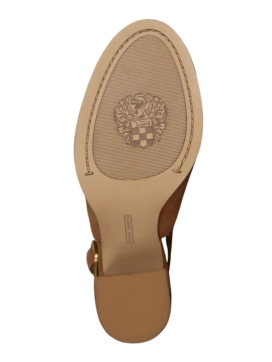 Лоферы-туфли на каблуке Grinie Slingback Vince Camuto, Burnt Sugar Suede — изображение 5 из 5