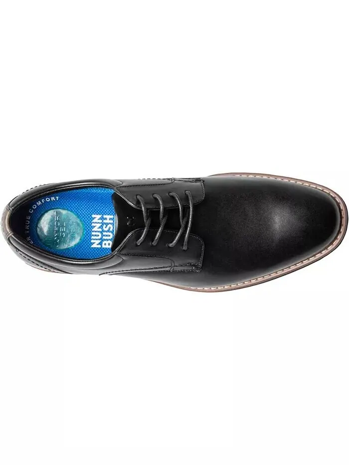 Мужские оксфорды Centro Flex с плоским носком Nunn Bush — изображение 4 из 7, черный
