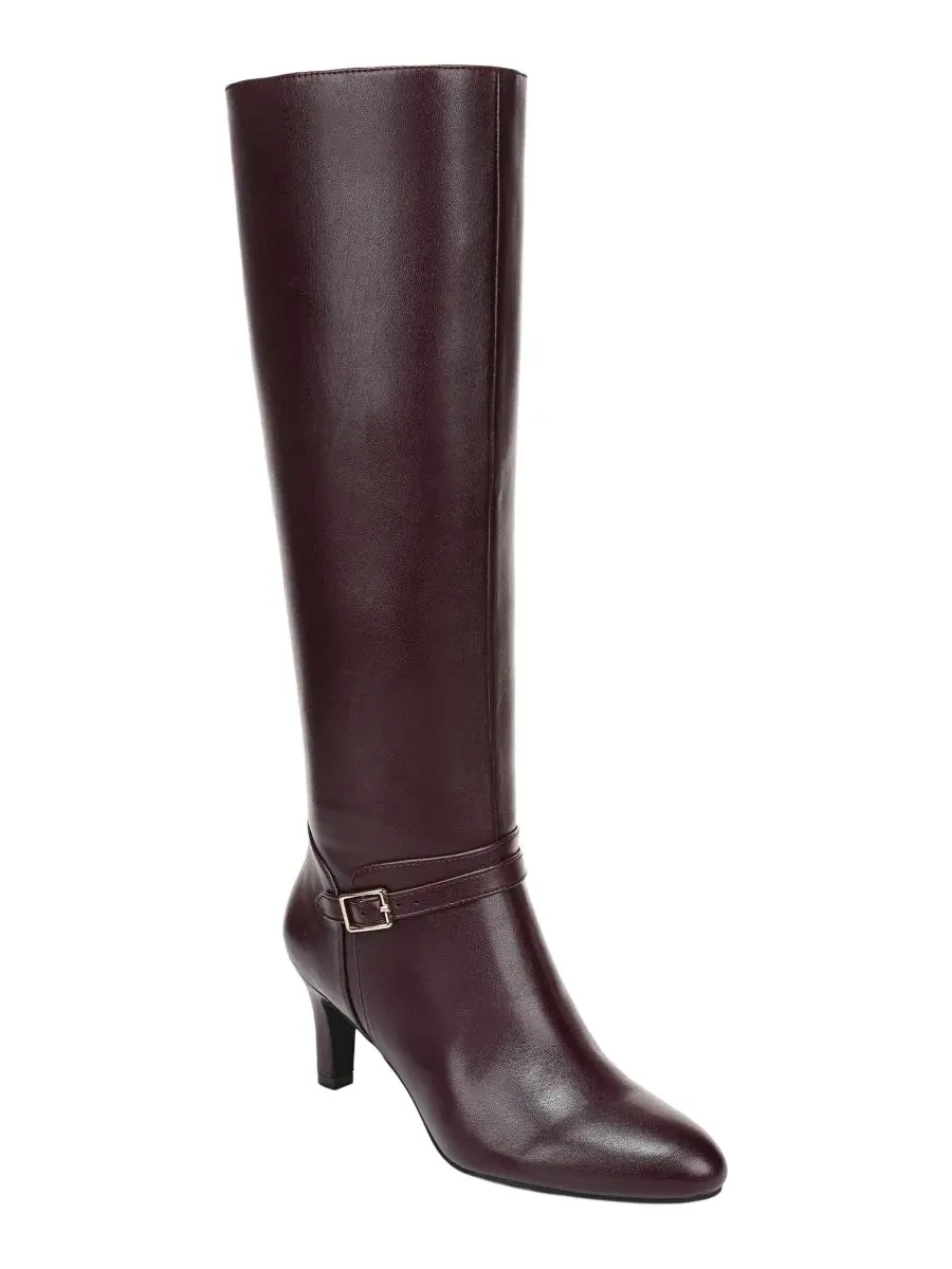 Высокие сапоги Glenore Zip Wide Calf Almond Toe LifeStride, Chocolate Plum Faux Leather — изображение 1 из 5