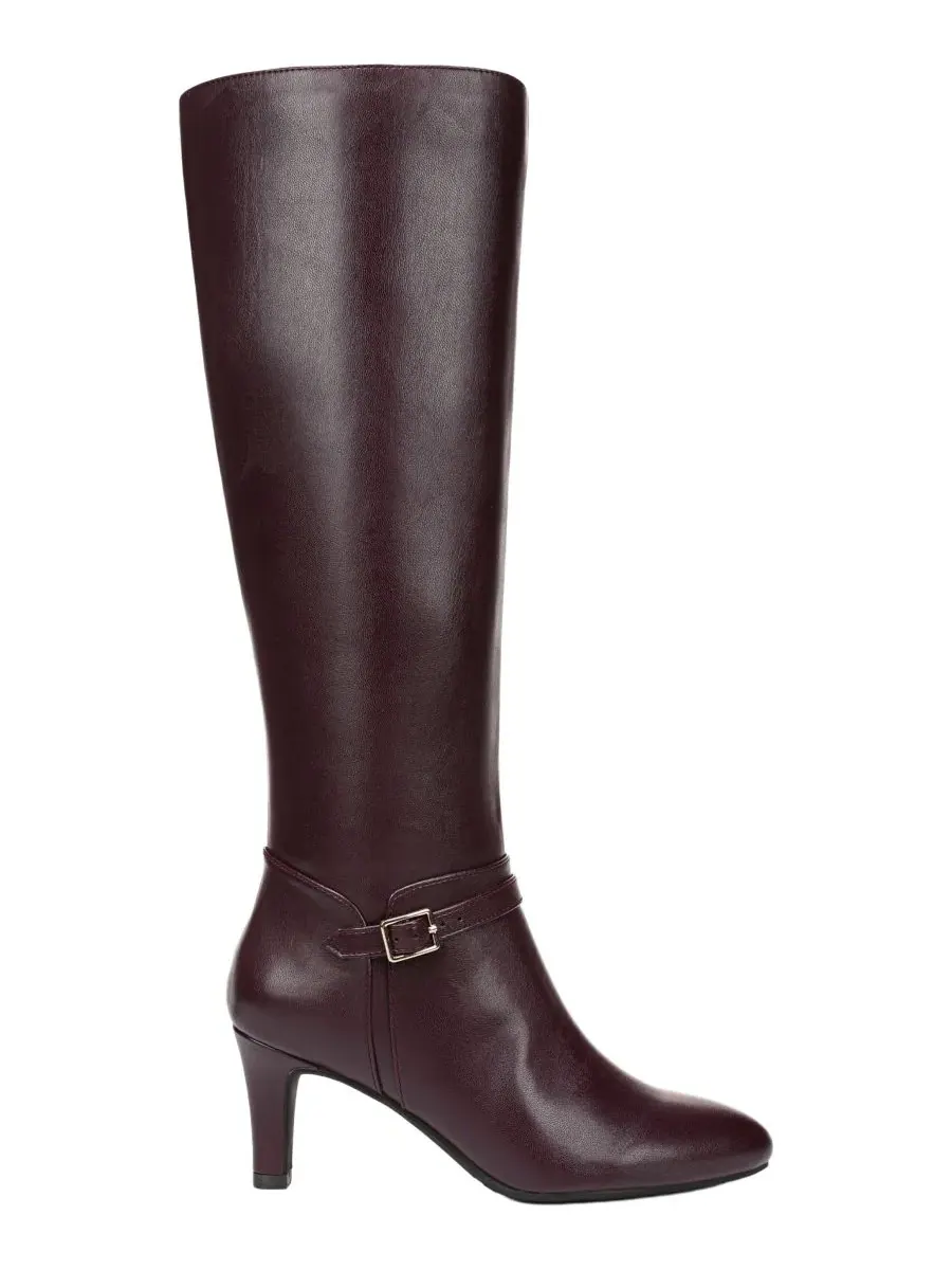 Высокие сапоги Glenore Zip Wide Calf Almond Toe LifeStride, Chocolate Plum Faux Leather — изображение 2 из 5