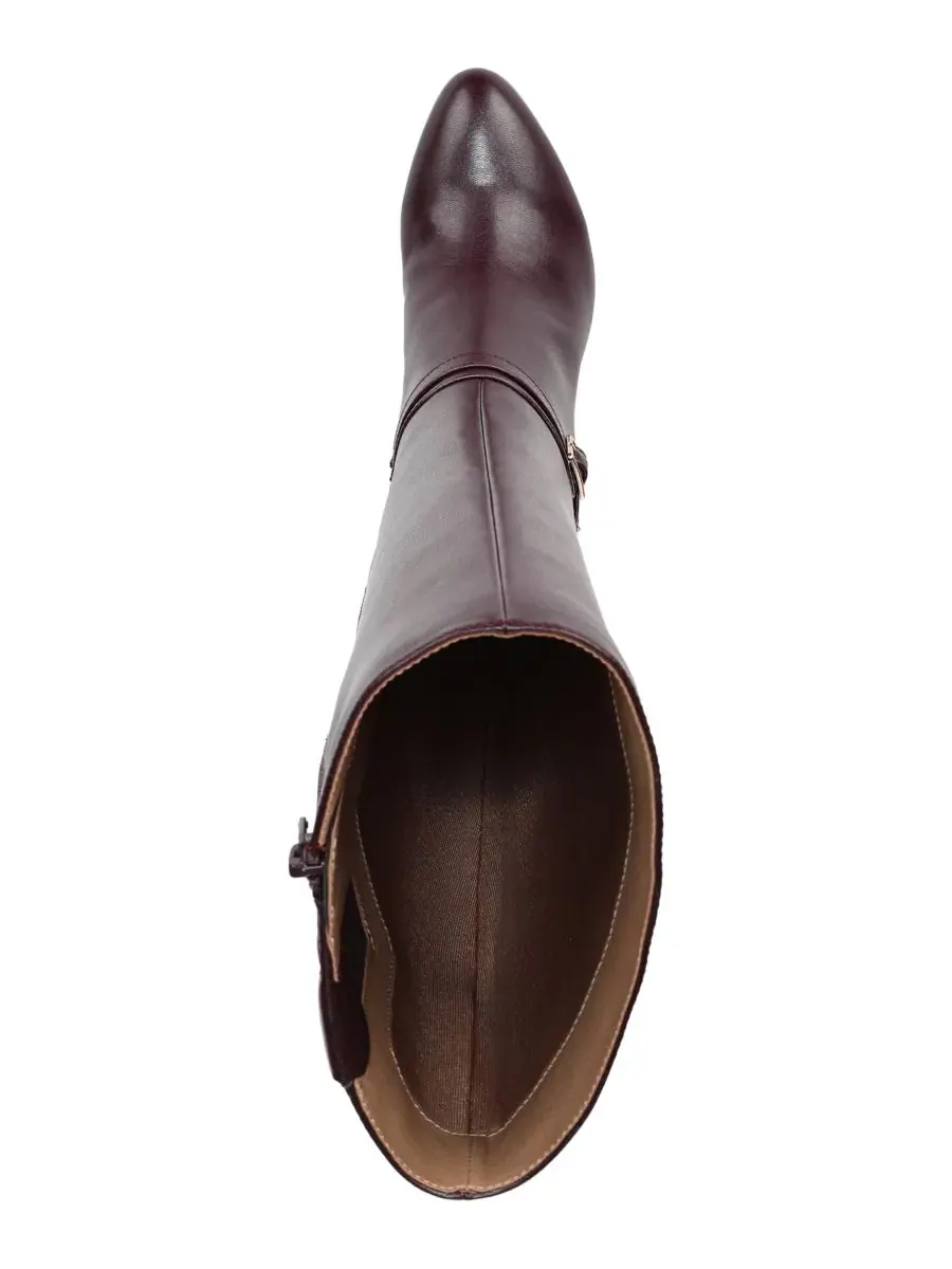 Высокие сапоги Glenore Zip Wide Calf Almond Toe LifeStride, Chocolate Plum Faux Leather — изображение 4 из 5