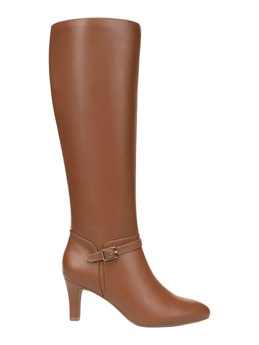 Ботинки женские с высоким голенищем, на молнии, с мысом Almond LifeStride, Caramel Faux Leather — изображение 2 из 5