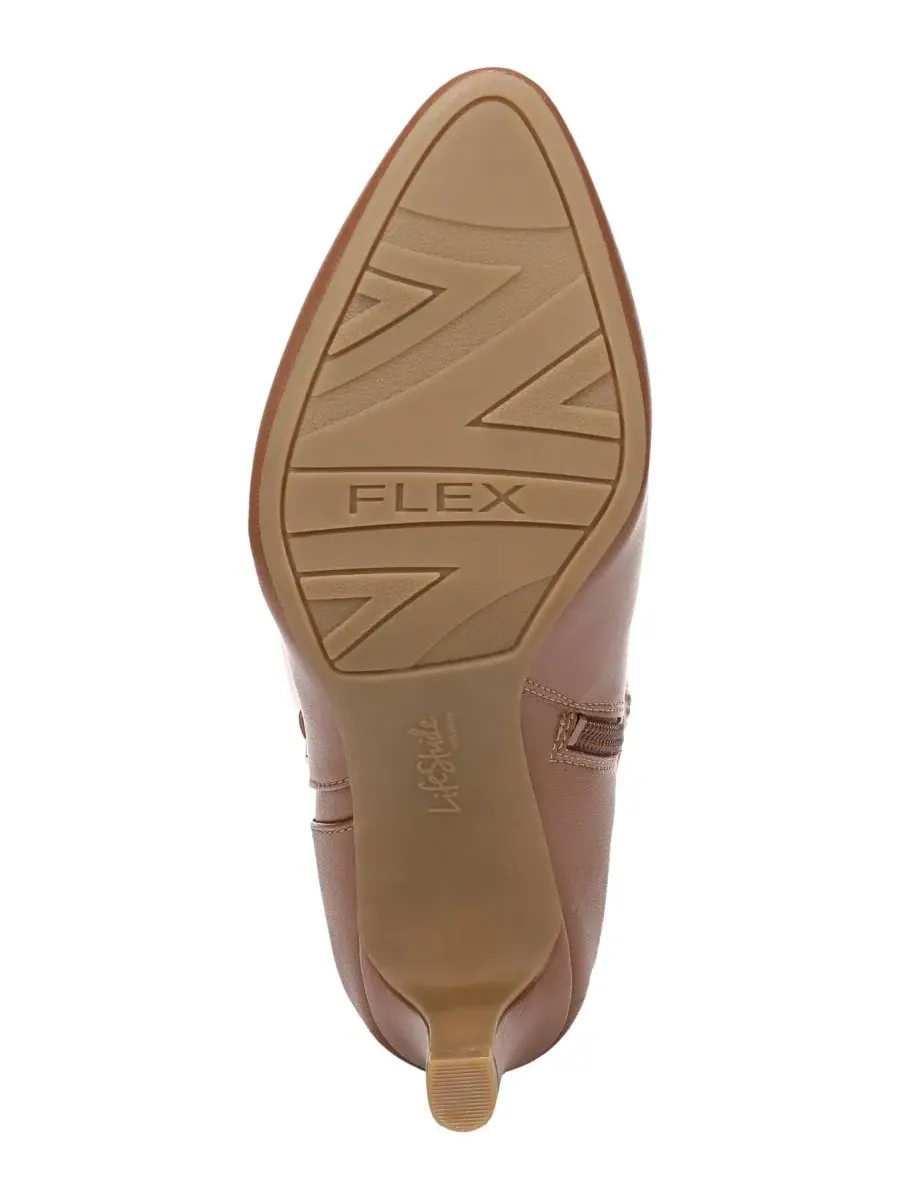 Ботинки женские с высоким голенищем, на молнии, с мысом Almond LifeStride, Caramel Faux Leather — изображение 5 из 5