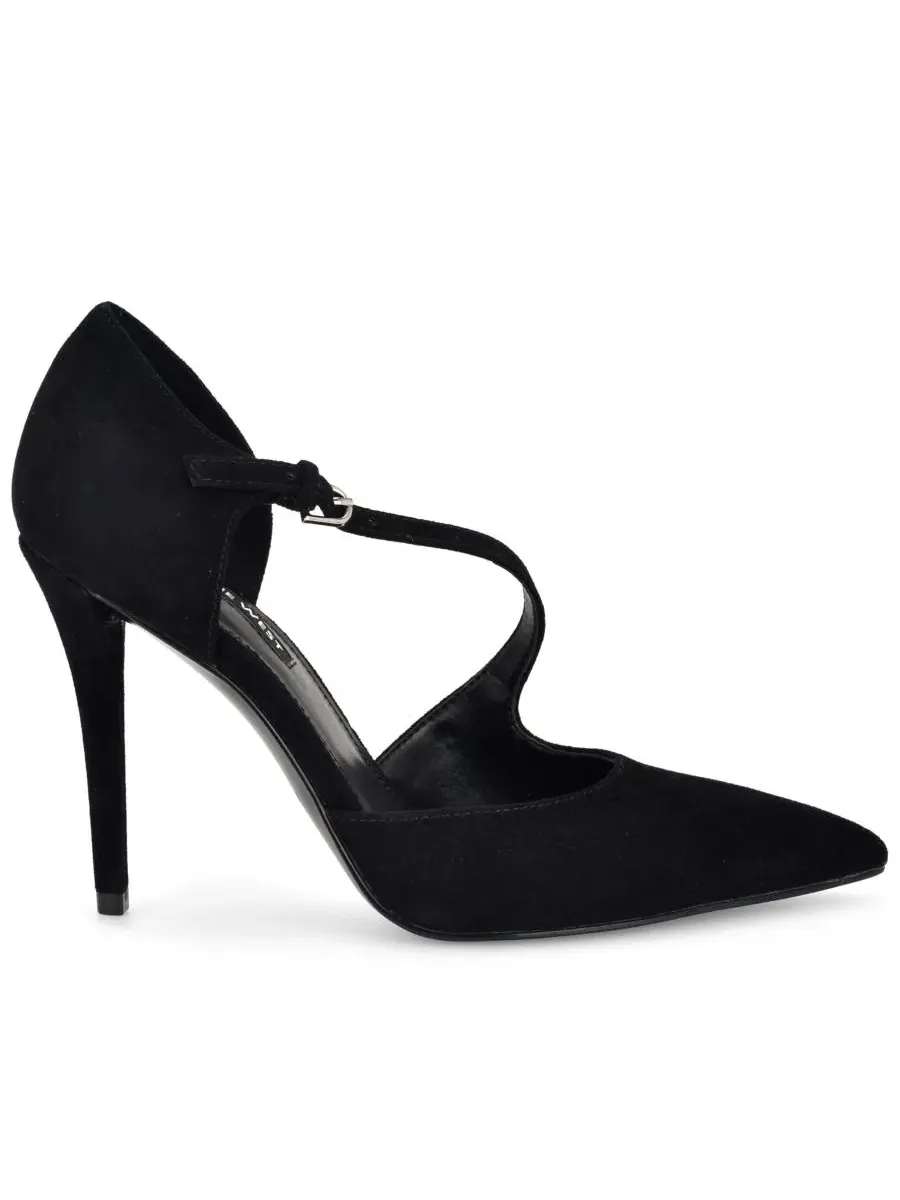 Туфли-лодочки с асимметричными ремешками, модель Candela Nine West — изображение 2 из 5, черный