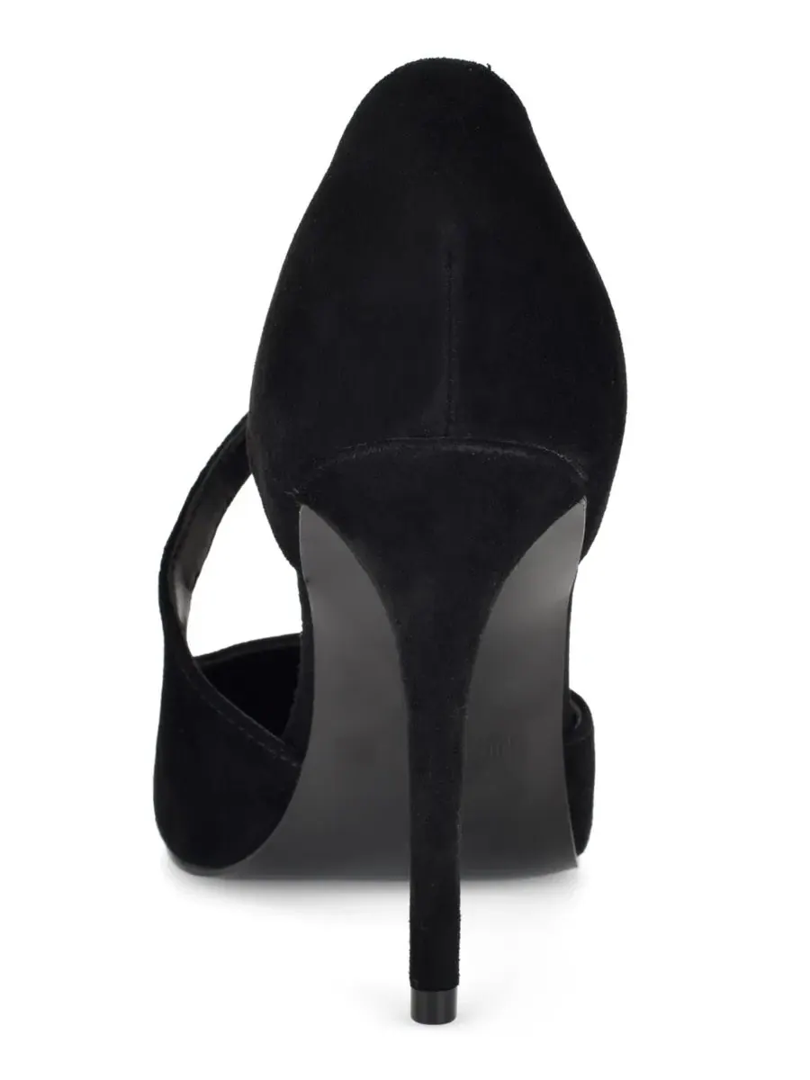 Туфли-лодочки с асимметричными ремешками, модель Candela Nine West — изображение 3 из 5, черный