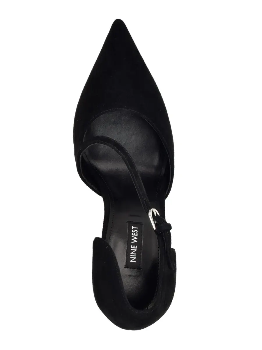 Туфли-лодочки с асимметричными ремешками, модель Candela Nine West — изображение 4 из 5, черный