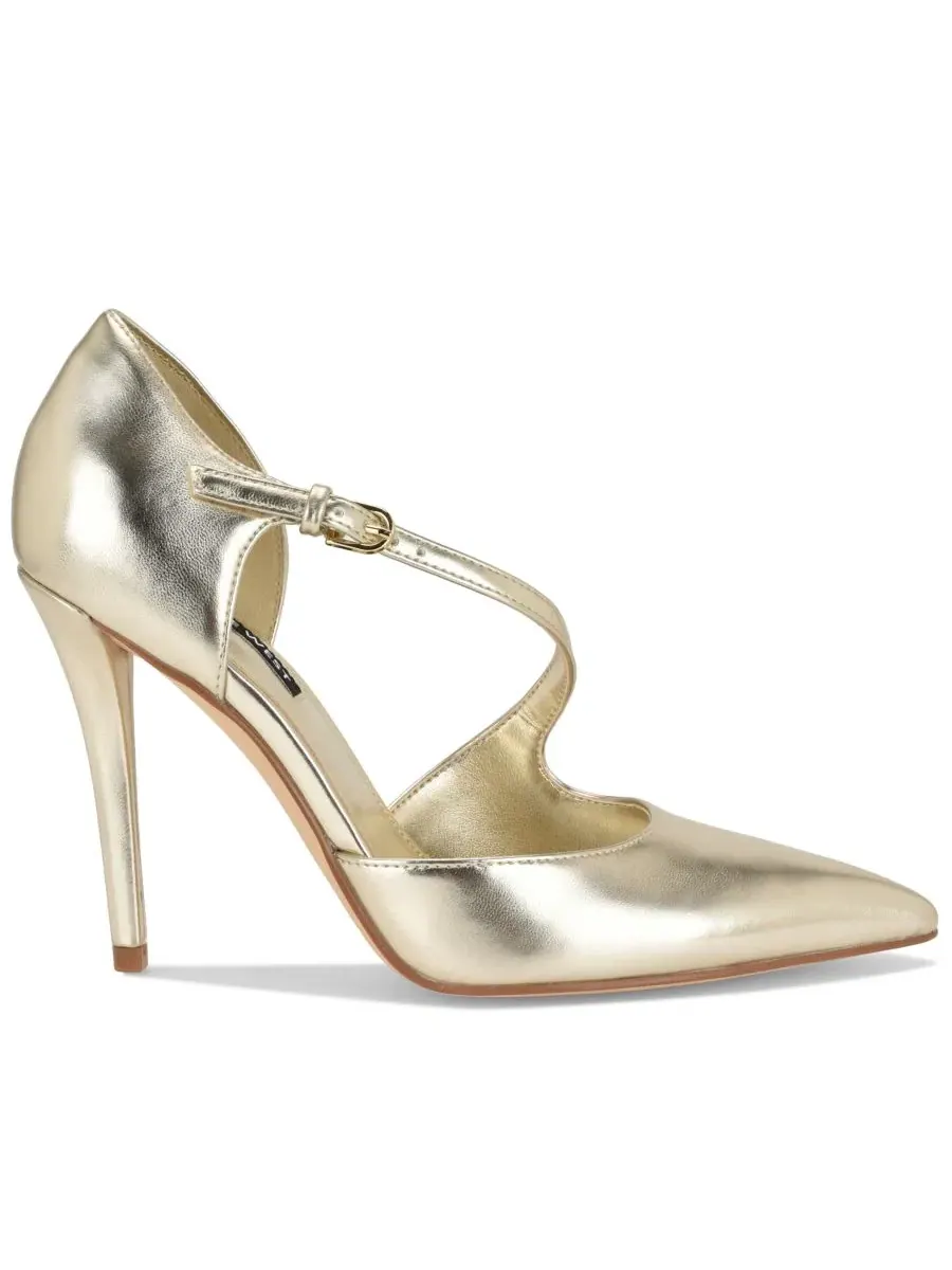 Туфли-лодочки Candela на каблуке Nine West — изображение 2 из 5, золото