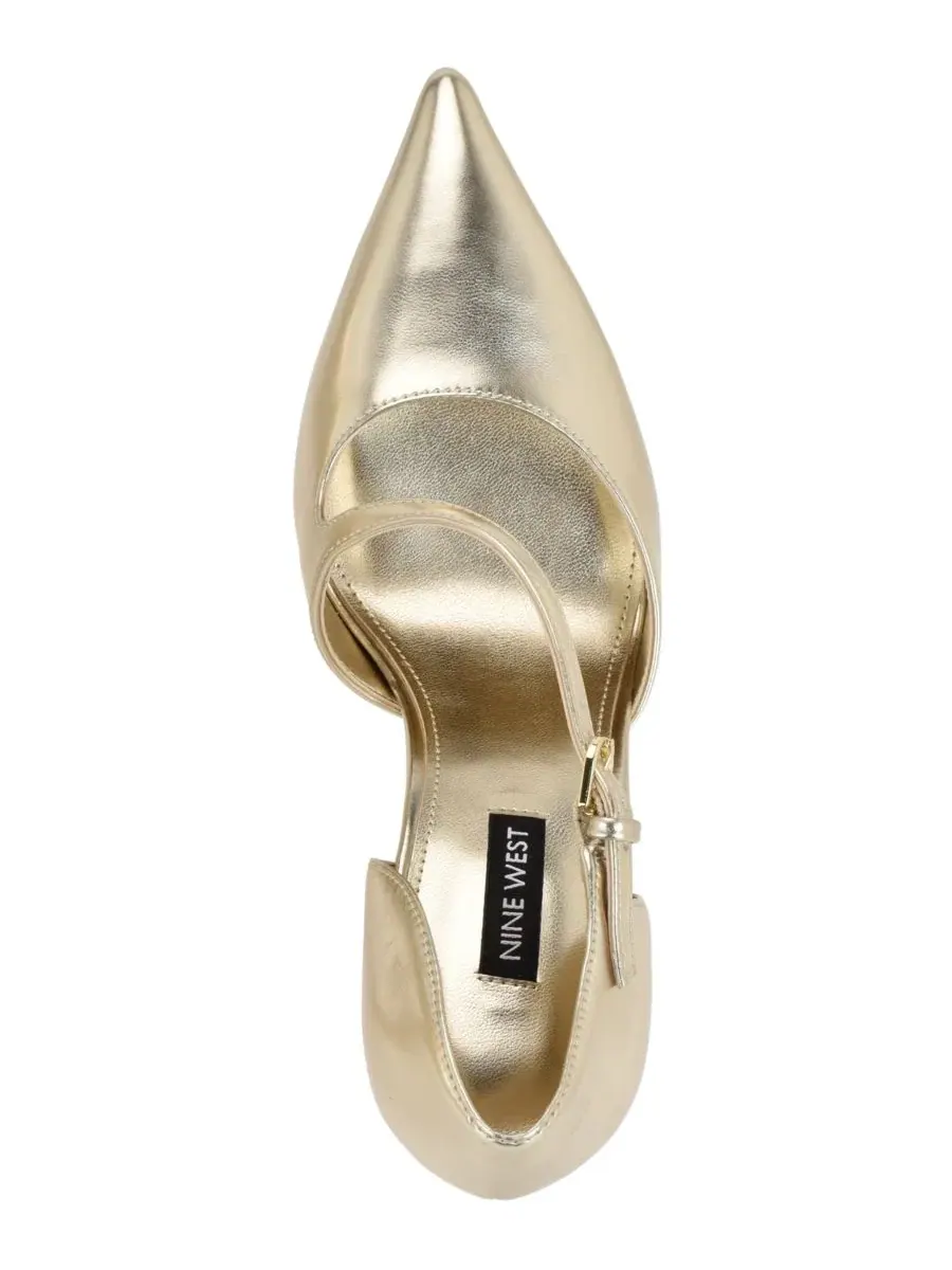 Туфли-лодочки Candela на каблуке Nine West — изображение 4 из 5, золото