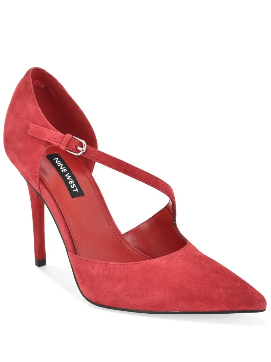 Туфли-лодочки на каблуке с асимметричными ремешками Candela Nine West