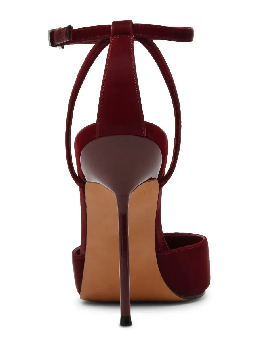Туфли-лодочки Steve Madden Morrie Two-Piece Pointed-Toe Stiletto Pumps — изображение 3 из 7, бордовый