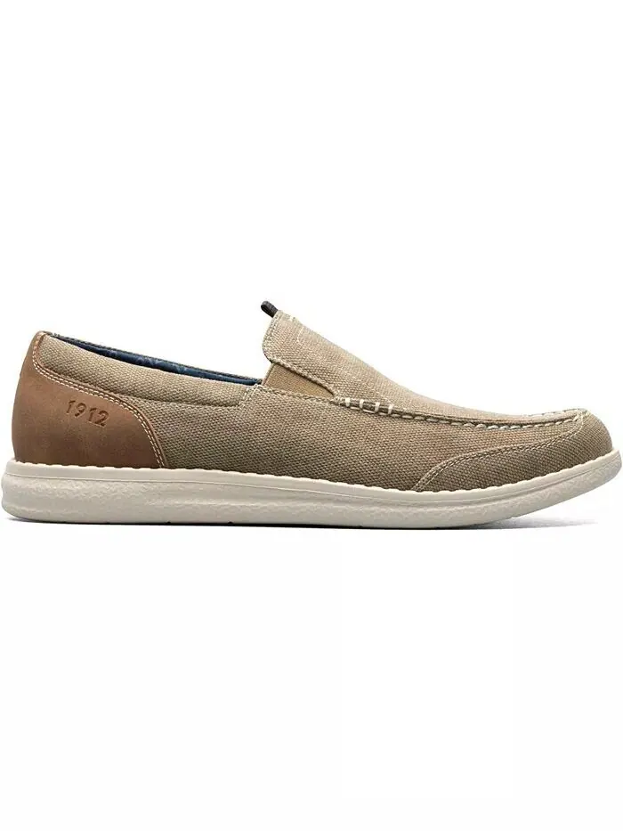 Мужские туфли Brewski Canvas Venetian Moc Toe Nunn Bush — изображение 2 из 7, серый