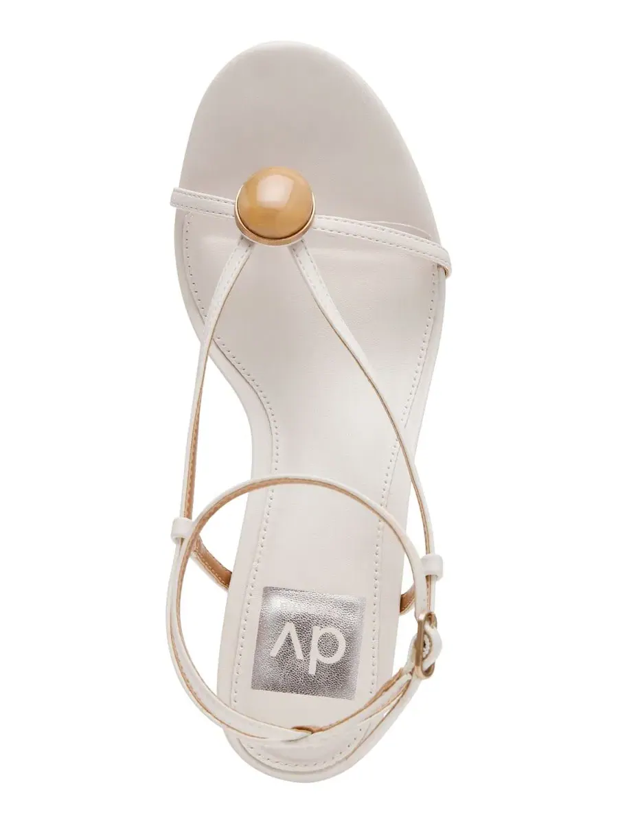 Босоножки на каблуке с регулируемым ремешком Cella Embellished Dress Sandals DV Dolce Vita — изображение 4 из 5, белый