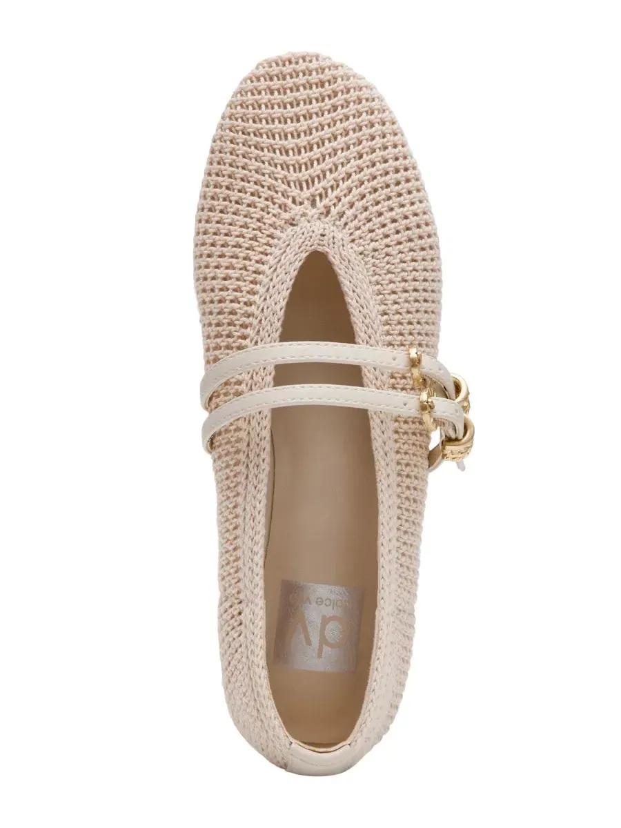 Женские балетки Lespina Knitted Mary Jane Flats DV Dolce Vita — изображение 4 из 5, белый