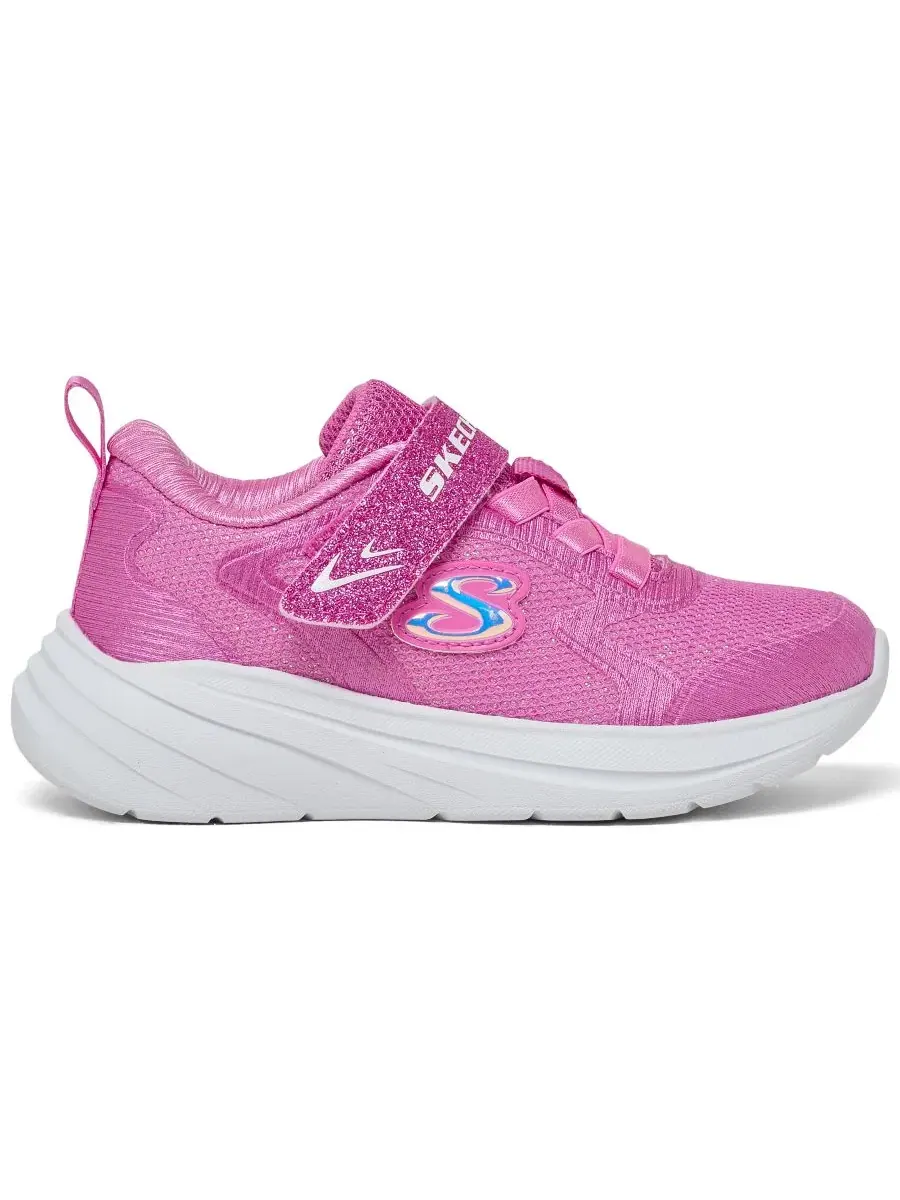 Кроссовки детские с блестящим верхом, с ремешком Skechers — изображение 2 из 6, розовый