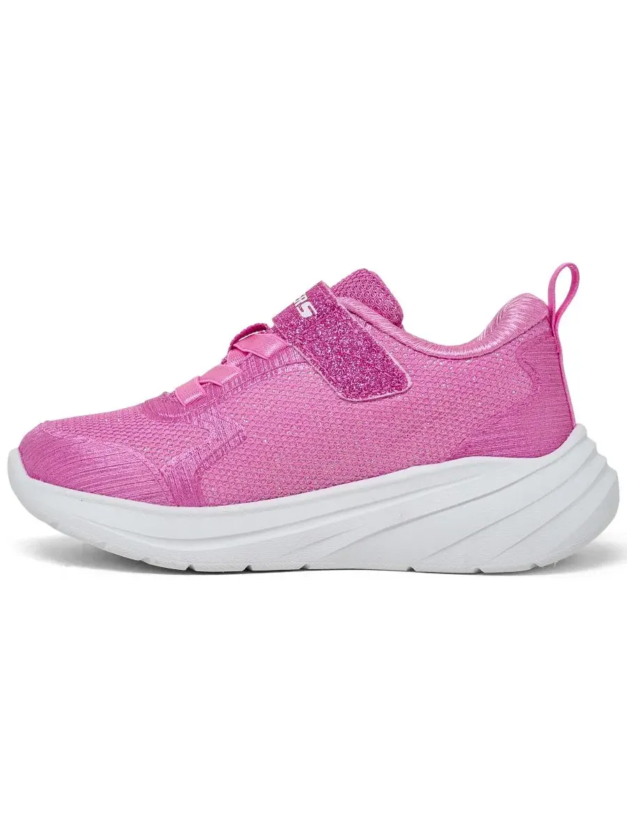 Кроссовки детские с блестящим верхом, с ремешком Skechers — изображение 3 из 6, розовый