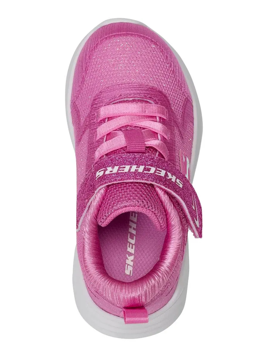 Кроссовки детские с блестящим верхом, с ремешком Skechers — изображение 4 из 6, розовый
