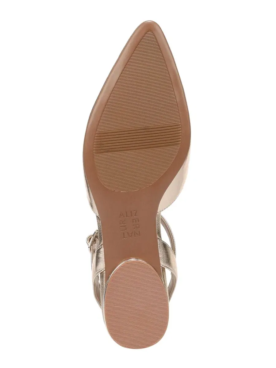 Женские туфли-лодочки с ремешком Harlie Strappy Flats Naturalizer, Champagne Metallic Leather — изображение 5 из 5