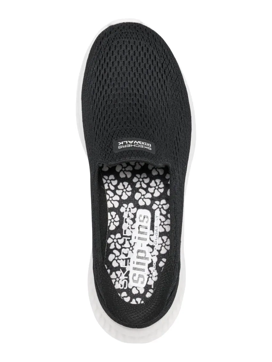 Женские кроссовки для ходьбы Slip-Ins GO WALK Now - Ivy Skechers — изображение 5 из 6, черный белый