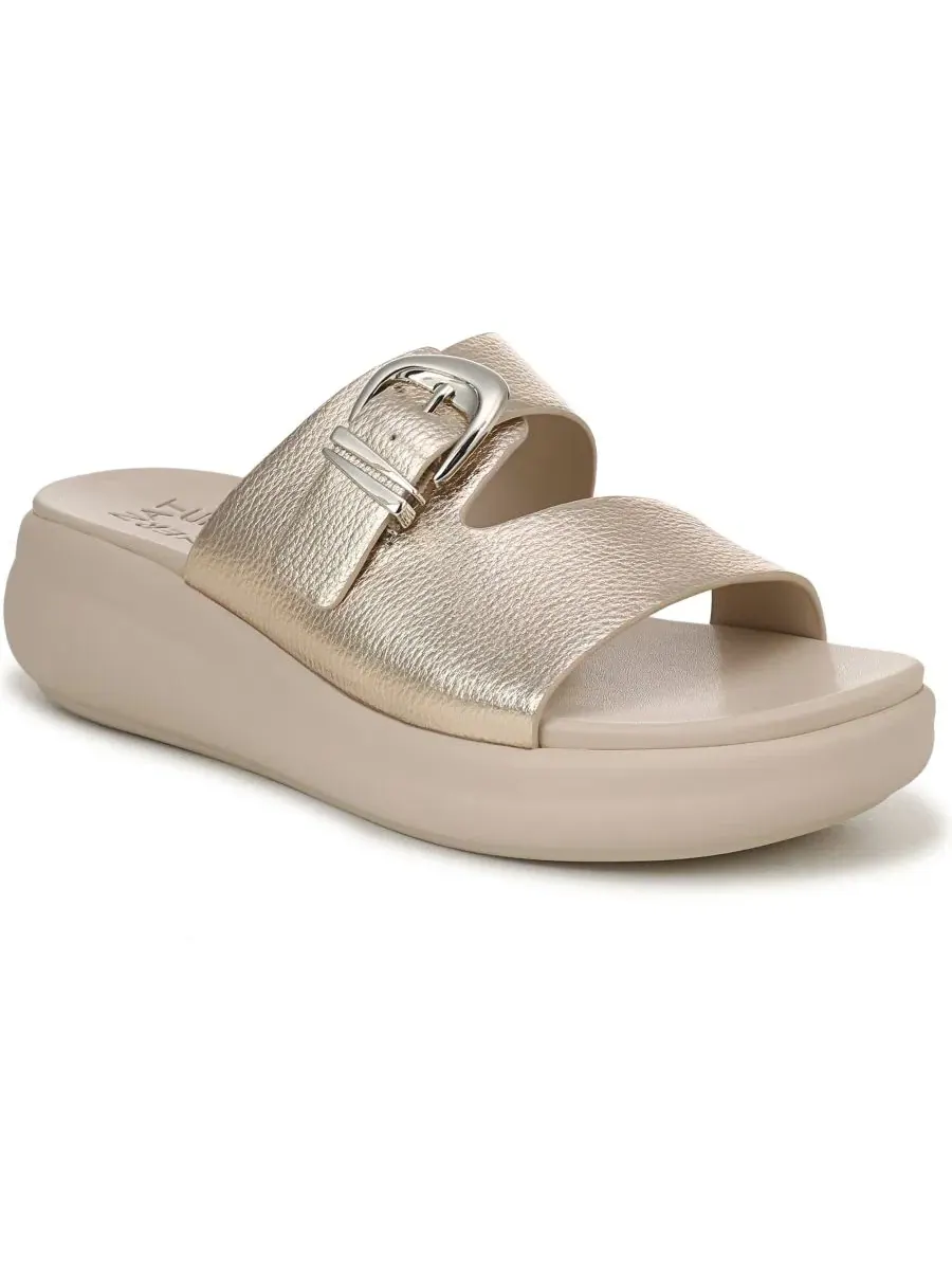 Сандалии-слайды с платформой Calista Naturalizer, Champagne Faux Leather