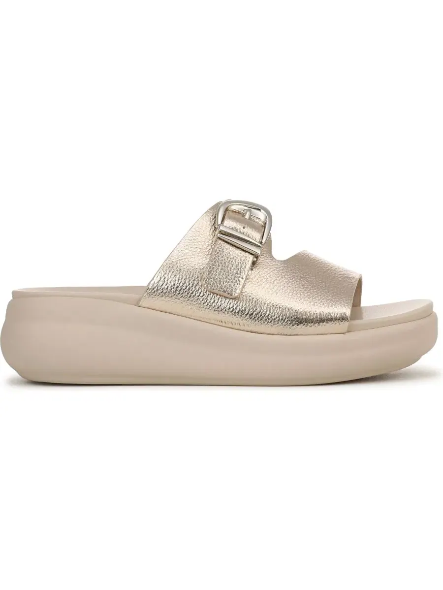 Сандалии-слайды с платформой Calista Naturalizer, Champagne Faux Leather — изображение 2 из 5